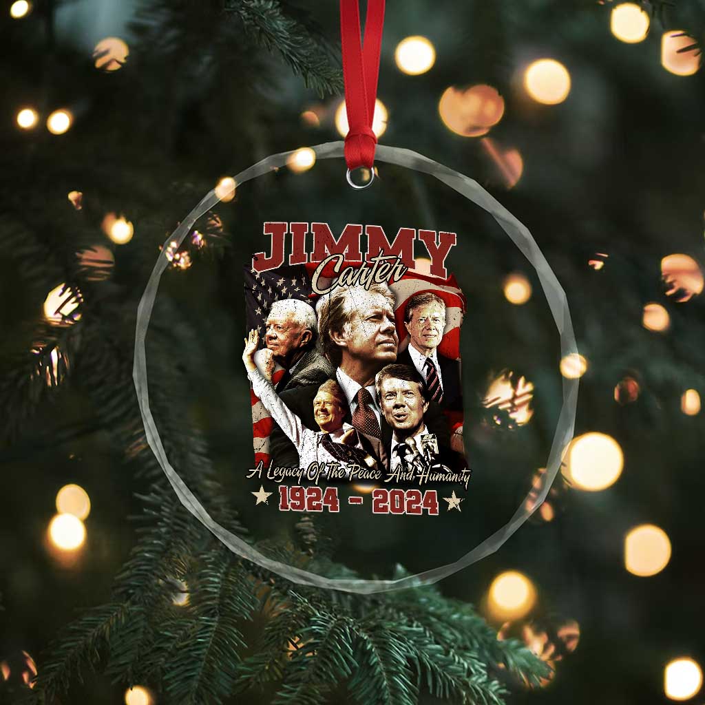39th President Jimmy Carter Crystal Glass Ornament A Legacy Of Peace And Humanity USA Legacy TS02 Print Your Wear