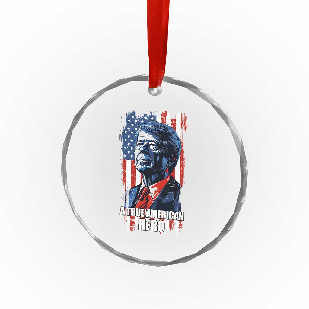 39th President Jimmy Carter Crystal Glass Ornament True American Hero US Flag Presidents' Day TS02 Print Your Wear