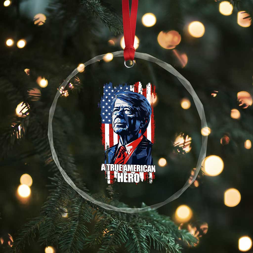 39th President Jimmy Carter Crystal Glass Ornament True American Hero US Flag Presidents' Day TS02 Print Your Wear