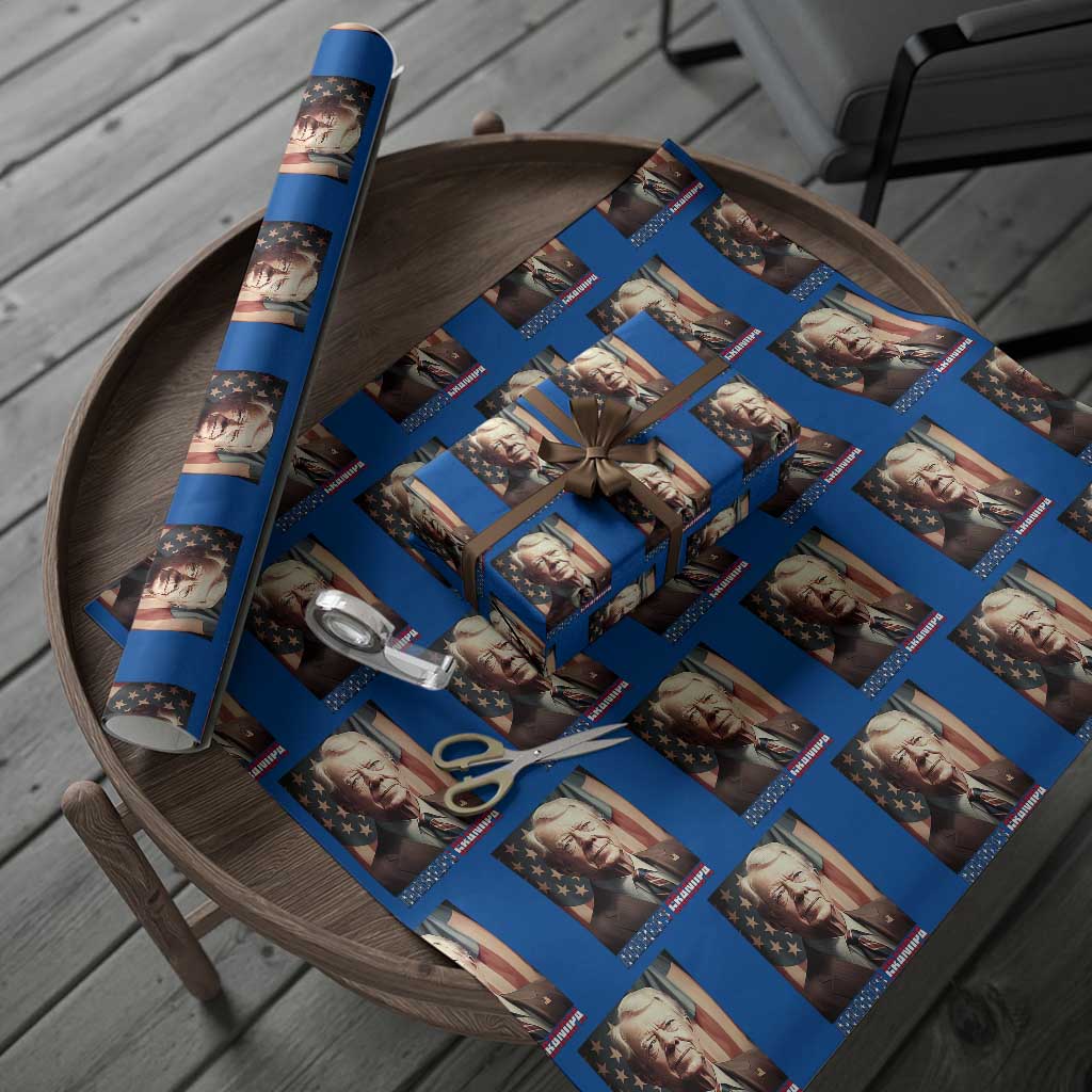 39th President Jimmy Carter Wrapping Paper Roll America's Grandpa Presidents' Day USA Flag Vintage TS02 Blue Print Your Wear