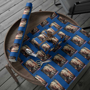 39th President Jimmy Carter Wrapping Paper Roll America's Grandpa Presidents' Day USA Flag Vintage TS02 Blue Print Your Wear