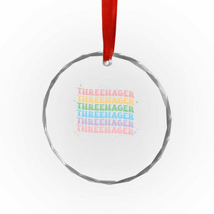 3rd Birthday Crystal Glass Ornament Toddler Threenager 3 Years Old Birthday Outfit TS10 Print Your Wear
