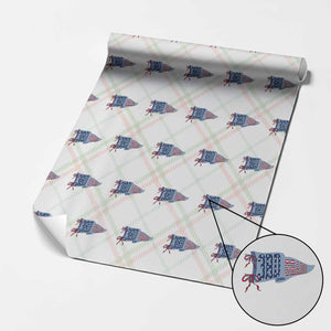 3rd Grade Teacher Pennant US Flag Back to School Wrapping Paper Roll