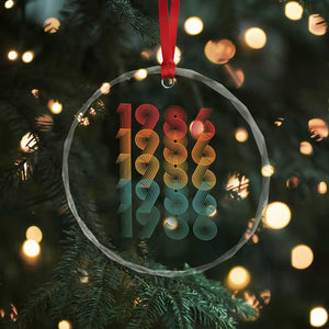 40th Birthday Crystal Glass Ornament Vintage 1986 Retro 40 Years Old Birthday TS11 Print Your Wear