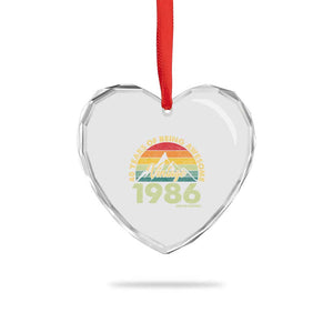 40th Birthday Heart Crystal Glass Ornament Vintage 1986 Limited Edition 40 Year Old Gift