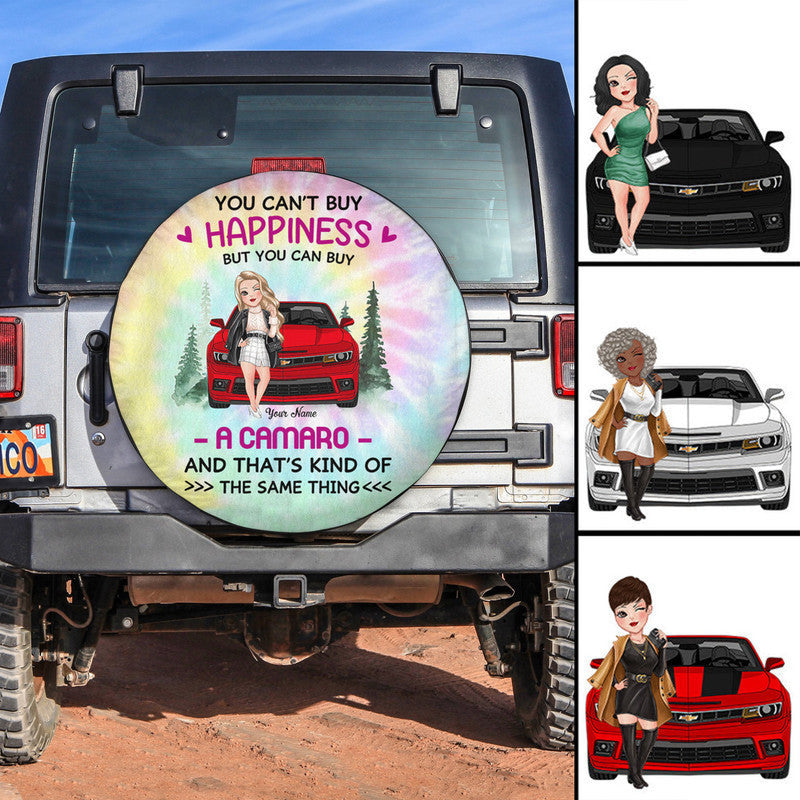 Custom JP Tire Cover With Camera Hole, You Can Buy A Camaro Tie Dye Spare Tire Cover CTM Custom - Printyourwear