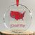 47th President Donald Trump Inauguration Day 2025 Crystal Glass Ornament Officially Unburdened By What Has Been American Maps - Print Your Wear