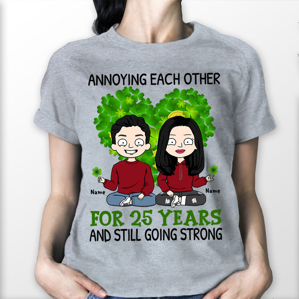 Personalized St Patricks Day Annoying Each Other For Many Years and Still Going Strong T Shirt For Couples CTM Youth Custom - Printyourwear