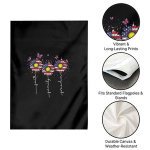 4th Of July Garden Flag Faith Family Freedom USA Flag Daisy Flower TS11 Print Your Wear