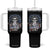 4th Of July Liberty Or Death Tumbler With Handle Statue Of Liberty Skull American Flag TS11 One Size: 40 oz Black Print Your Wear