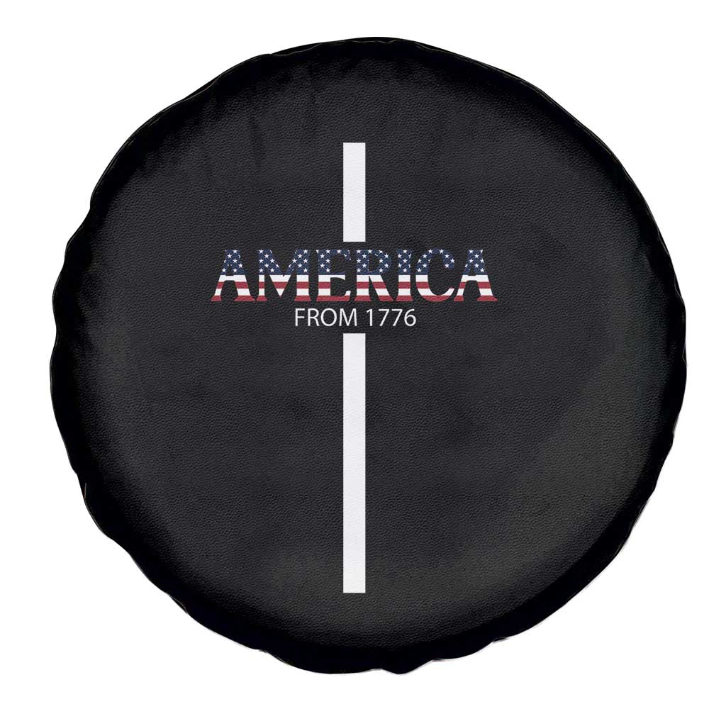 4th Of July Spare Tire Cover America From 1776 Christian Religious Faith Cross TS11 Print Your Wear