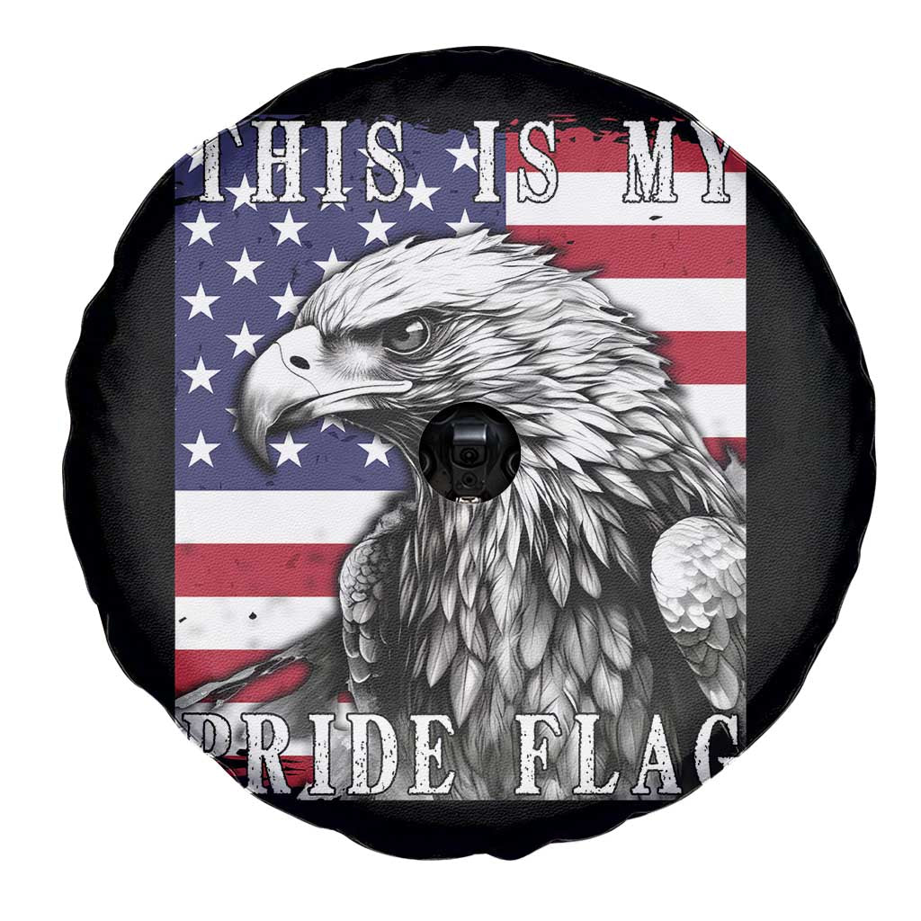 4th Of July Spare Tire Cover This Is My Pride Flag White Bald Eagle USA American Flag TS11 Print Your Wear