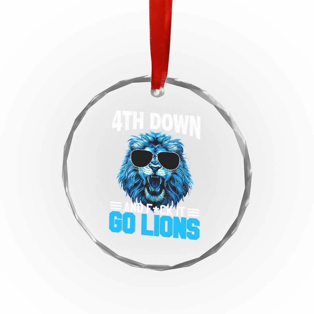 4th Down F*ck It LF Crystal Glass Ornament Funny Bold Game Day TS10 Print Your Wear