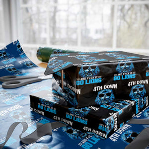 4th Down F*ck It Go Lions Wrapping Paper Roll Funny Bold Game Day TS10 Black Print Your Wear