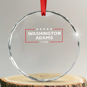 4th July George Washington 1788 Crystal Glass Ornament Retro President Campaign TS10 Transparent Glass 3'' Circle Print Your Wear