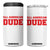 4th of July All American Dude 4 in 1 Can Cooler Tumbler TS10 One Size: 16 oz White Print Your Wear