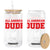4th of July All American Dude Glass Can TS10 White Print Your Wear