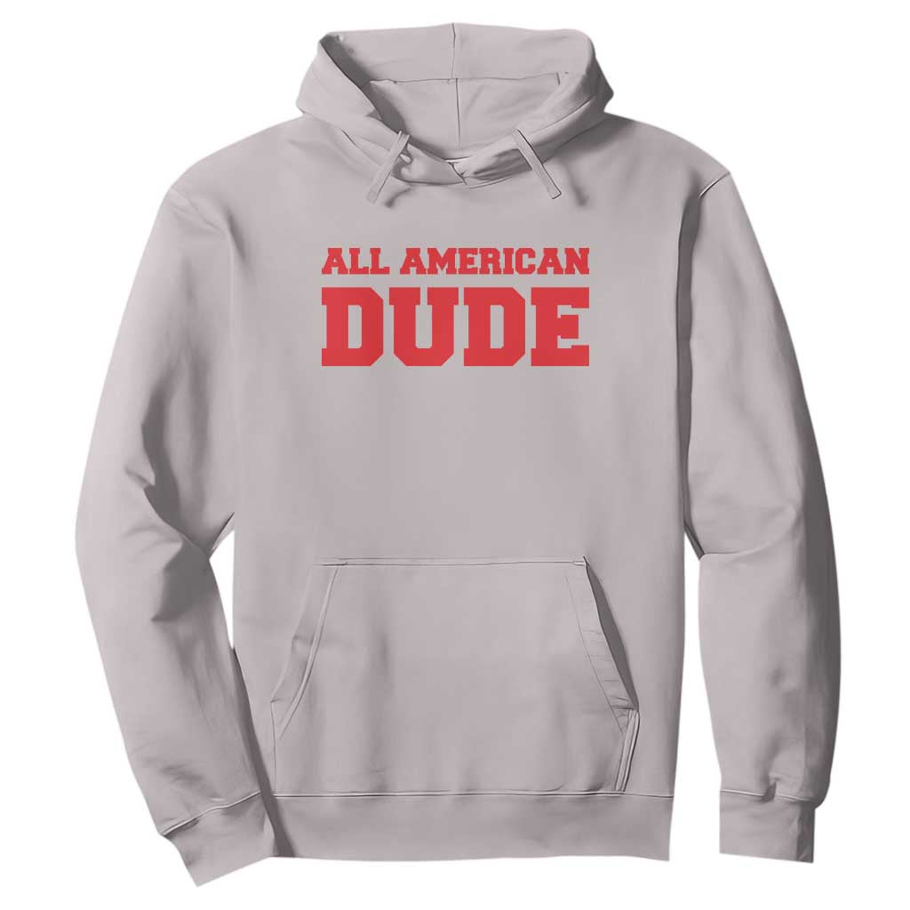 4th of July All American Dude Hoodie TS10 Ice Gray Print Your Wear