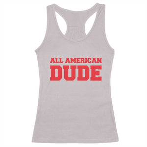 4th of July All American Dude Racerback Tank Top TS10 Ice Gray Print Your Wear