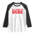 4th of July All American Dude Raglan Shirt TS10 White Black Print Your Wear