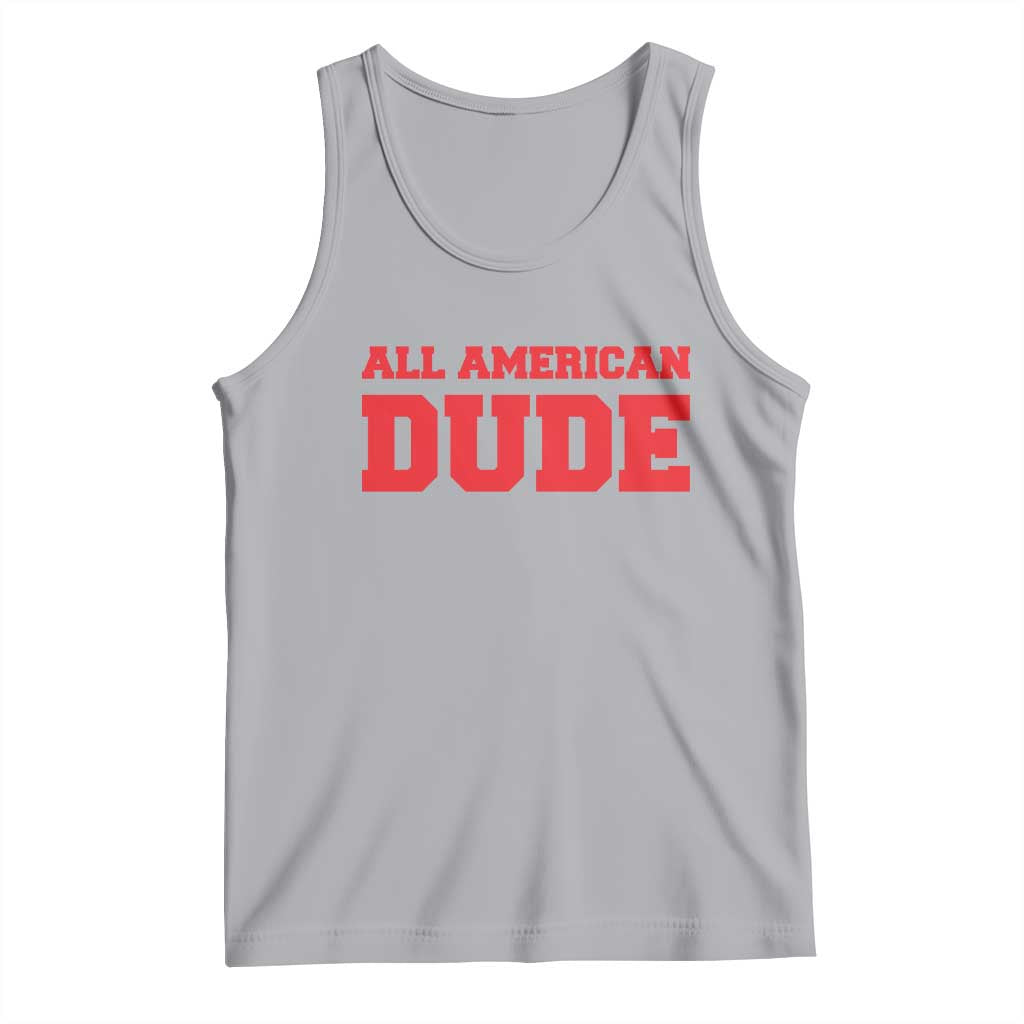 4th of July All American Dude Tank Top TS10 Athletic Heather Print Your Wear