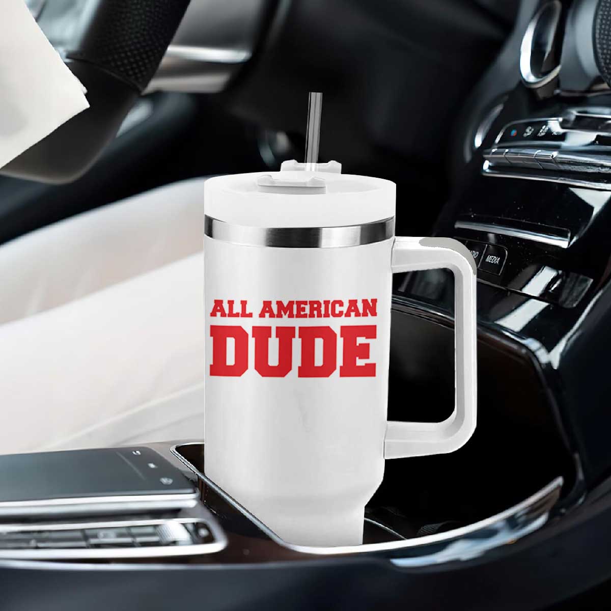 4th of July All American Dude Tumbler With Handle TS10 Print Your Wear