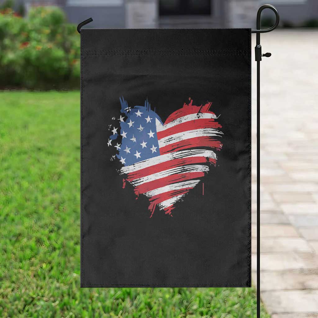 4th of July American Flag Heart USA Patriotic Garden Flag Star Stripes TS11 Print Your Wear