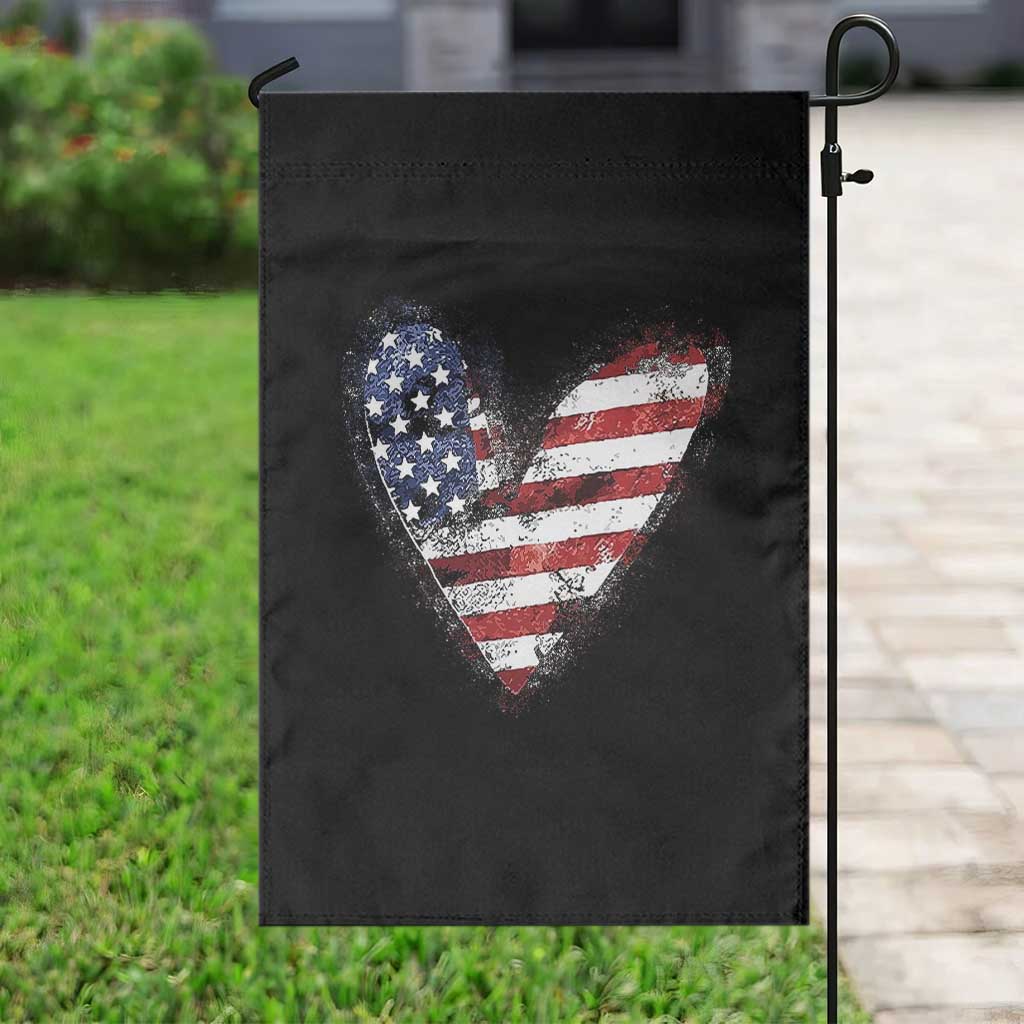 4th of July American Flag Heart USA Patriotic Garden Flag TS11 Print Your Wear