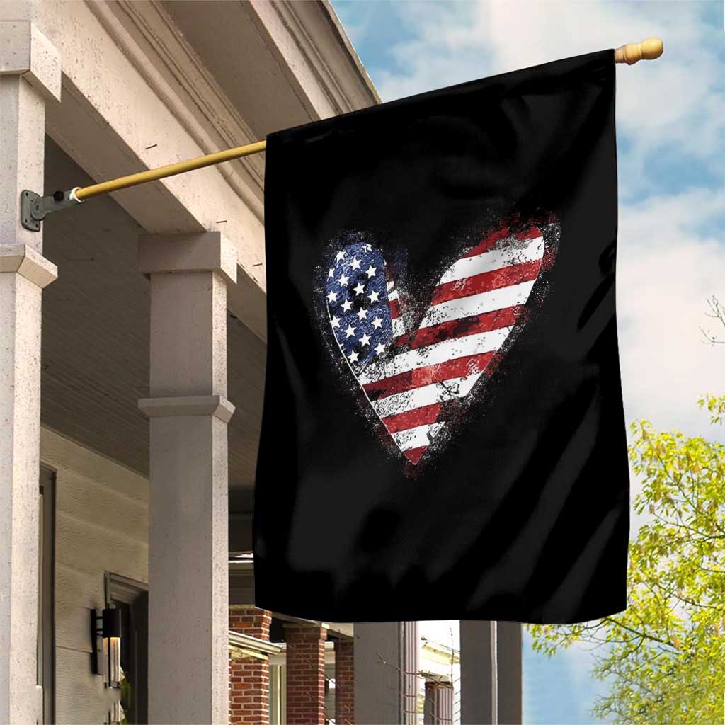 4th of July American Flag Heart USA Patriotic Garden Flag TS11 Print Your Wear