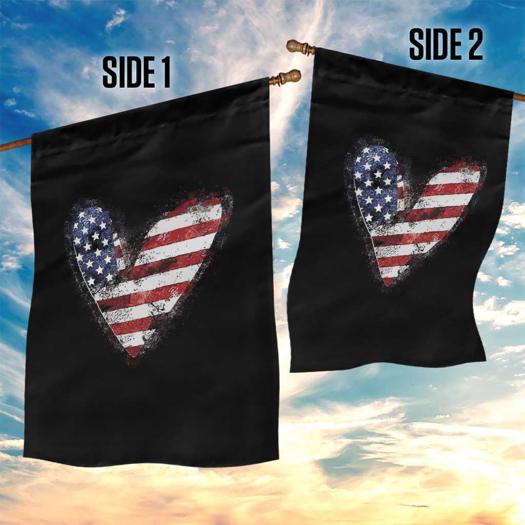 4th of July American Flag Heart USA Patriotic Garden Flag TS11 Print Your Wear