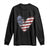 4th of July American Flag Heart USA Patriotic Long Sleeve Shirt TS11 Black Print Your Wear