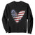 4th of July American Flag Heart USA Patriotic Sweatshirt TS11 Black Print Your Wear