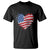 4th of July American Flag Heart USA Patriotic T Shirt Star Stripes TS11 Black Print Your Wear