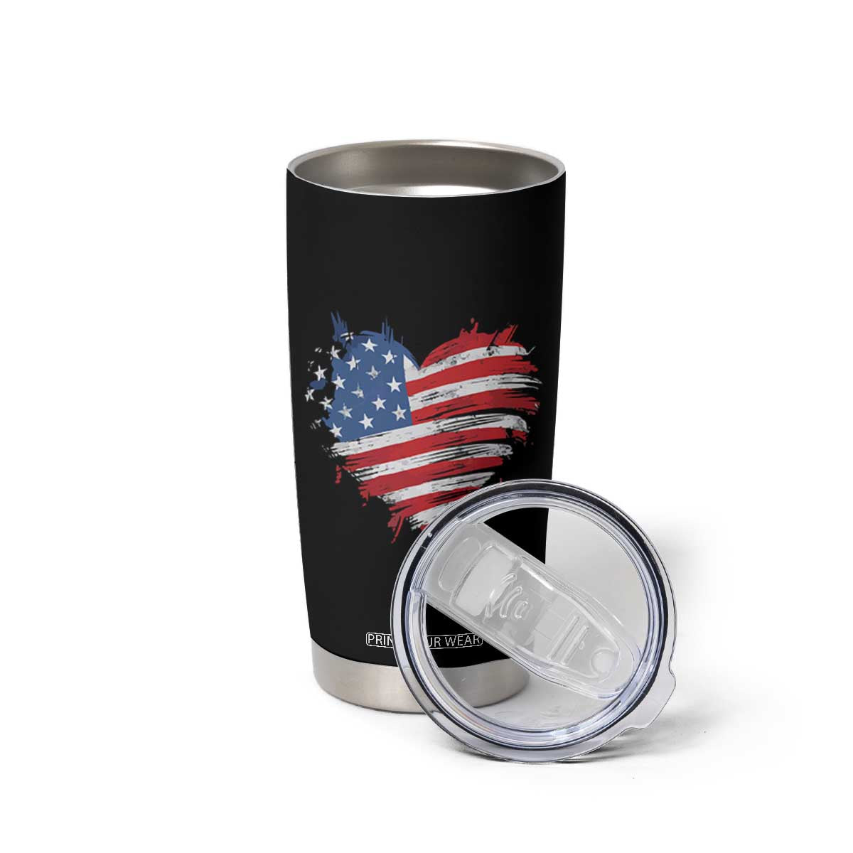 4th of July American Flag Heart USA Patriotic Tumbler Cup Star Stripes TS11 Print Your Wear