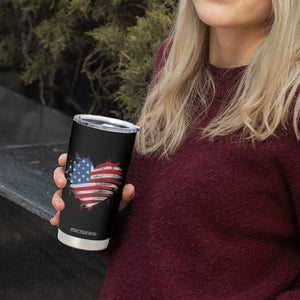 4th of July American Flag Heart USA Patriotic Tumbler Cup Star Stripes TS11 Print Your Wear