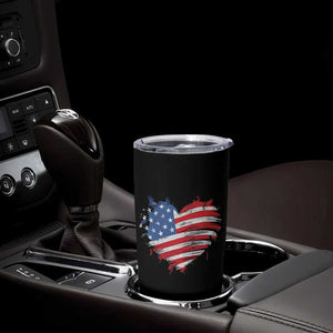4th of July American Flag Heart USA Patriotic Tumbler Cup Star Stripes TS11 Print Your Wear