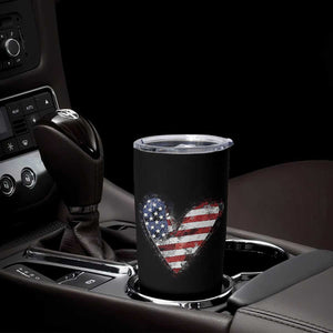 4th of July American Flag Heart USA Patriotic Tumbler Cup TS11 Print Your Wear