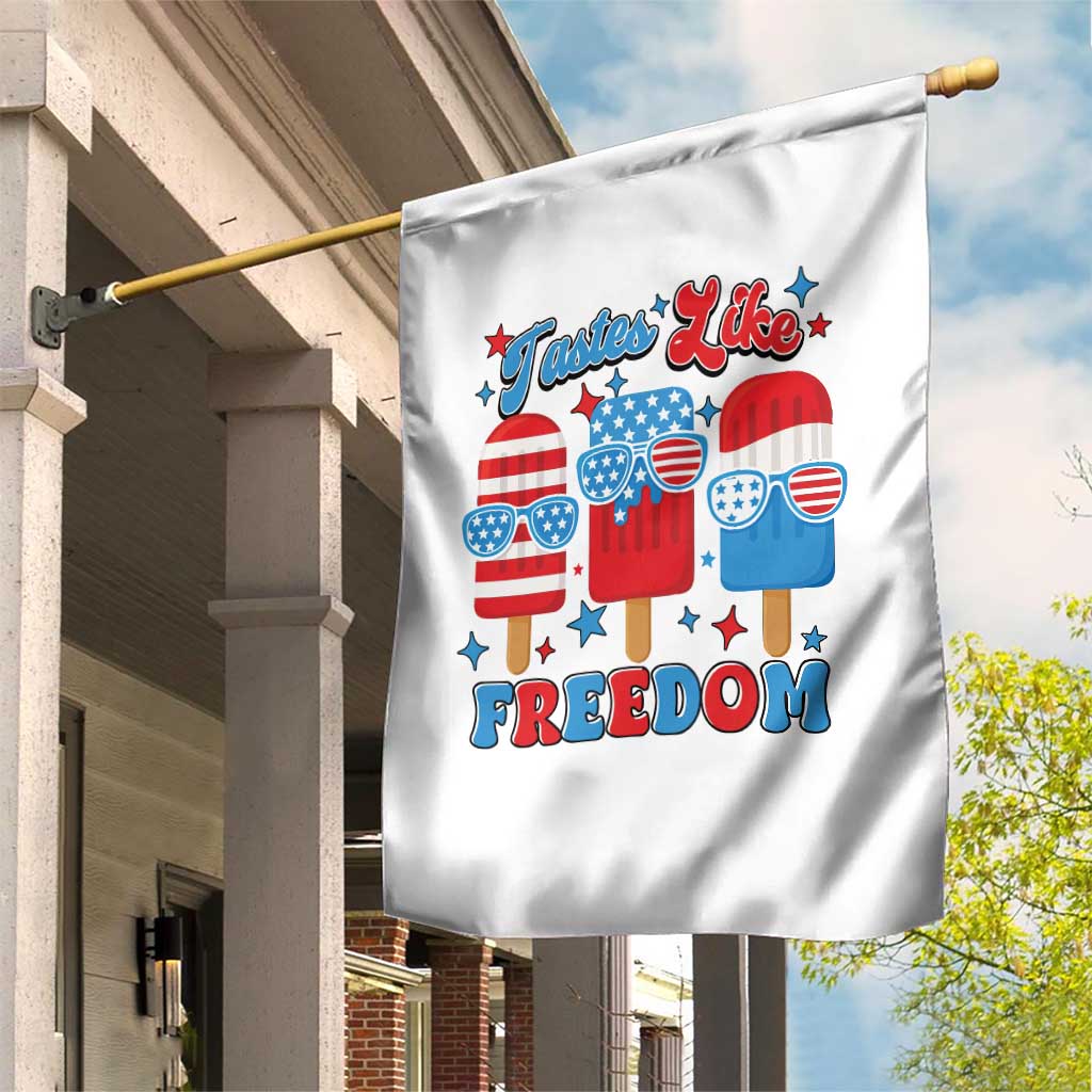 4th of July American Flag Popsicle Garden Flag Tastes Like Freedom Patriotic Funny TS10 Print Your Wear