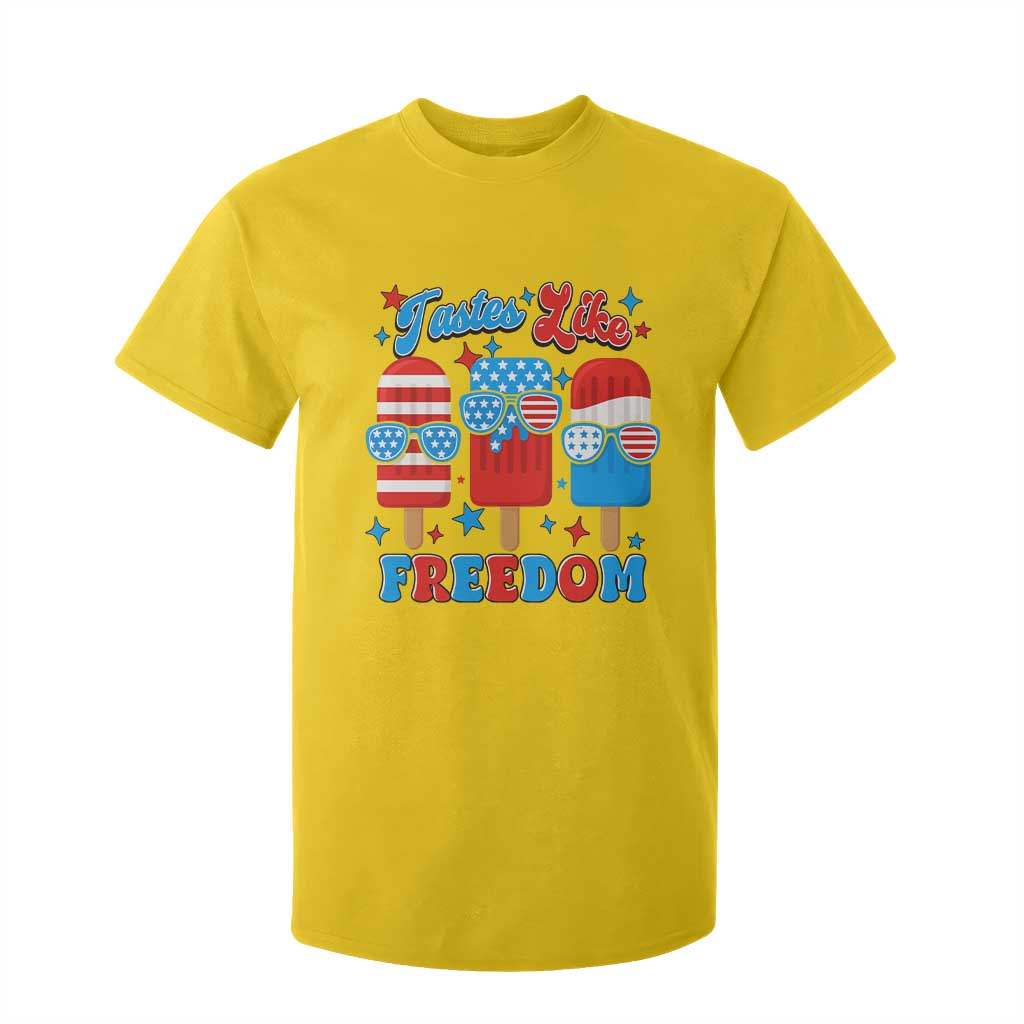 4th of July American Flag Popsicle T Shirt For Kid Tastes Like Freedom Patriotic Funny TS10 Daisy Print Your Wear