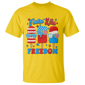 4th of July American Flag Popsicle T Shirt Tastes Like Freedom Patriotic Funny TS10 Daisy Print Your Wear