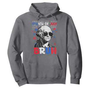 4th of July George Washington Bruh Hoodie TS10 Charcoal Print Your Wear