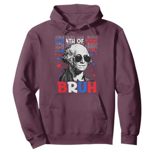 4th of July George Washington Bruh Hoodie TS10 Maroon Print Your Wear
