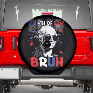 4th of July George Washington Bruh Spare Tire Cover TS10 Black Print Your Wear