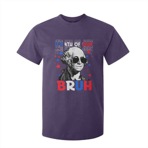 4th of July George Washington Bruh T Shirt For Kid TS10 Purple Print Your Wear