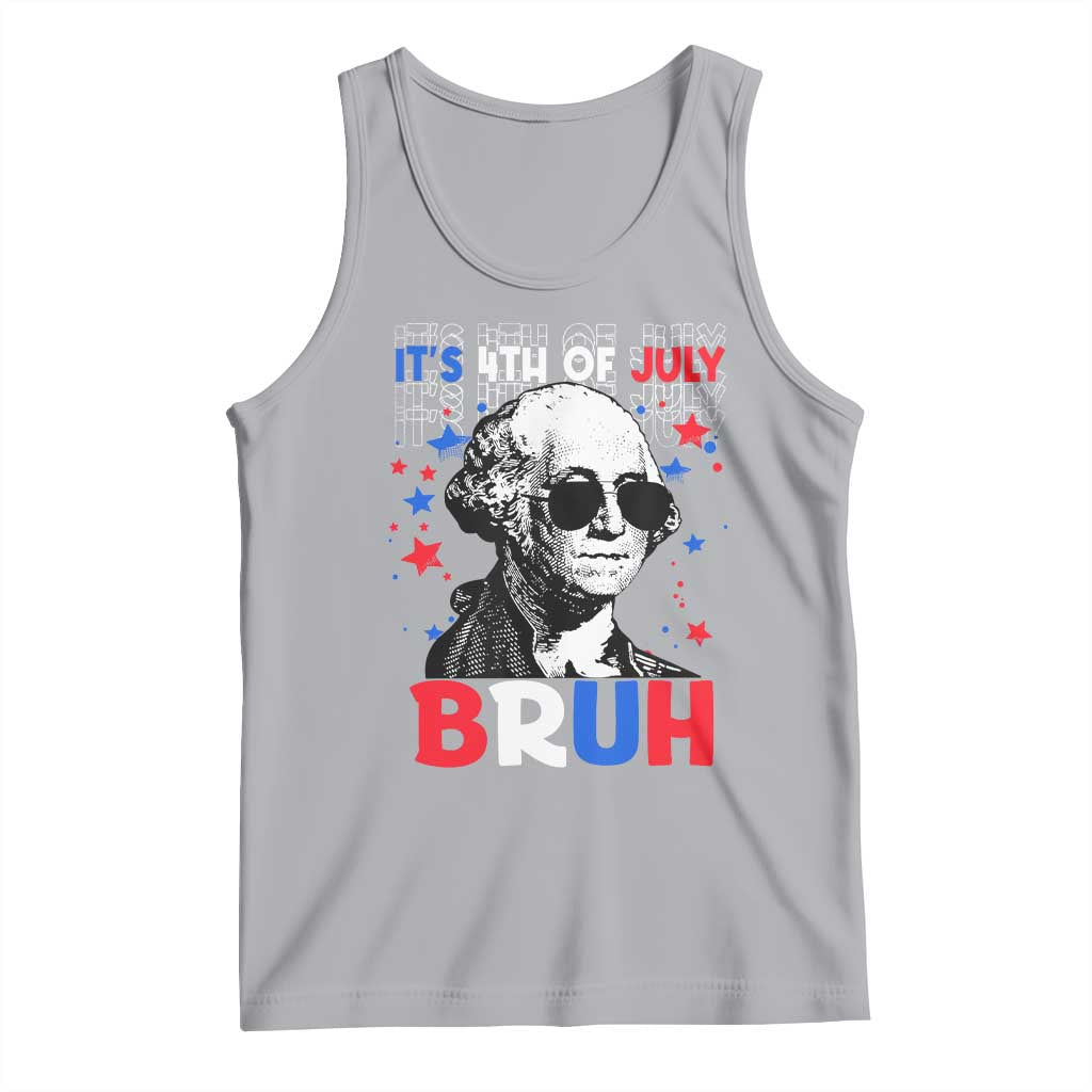 4th of July George Washington Bruh Tank Top TS10 Athletic Heather Print Your Wear