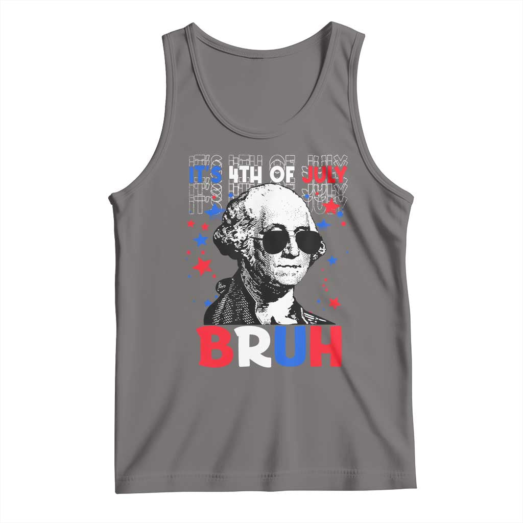 4th of July George Washington Bruh Tank Top TS10 Deep Heather Print Your Wear