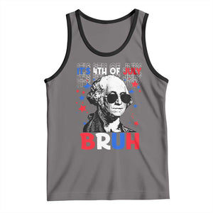 4th of July George Washington Bruh Tank Top TS10 Deep Heather Black Print Your Wear