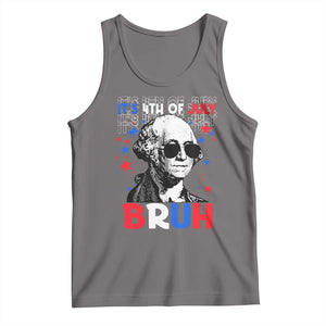 4th of July George Washington Bruh Tank Top TS10 Deep Heather Print Your Wear
