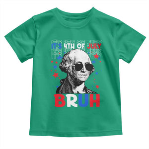 4th of July George Washington Bruh Toddler T Shirt TS10 Irish Green Print Your Wear