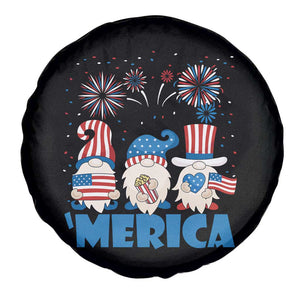 4th of July Gnome Spare Tire Cover Merica Gnomes USA Flag Fireworks TS02 Print Your Wear